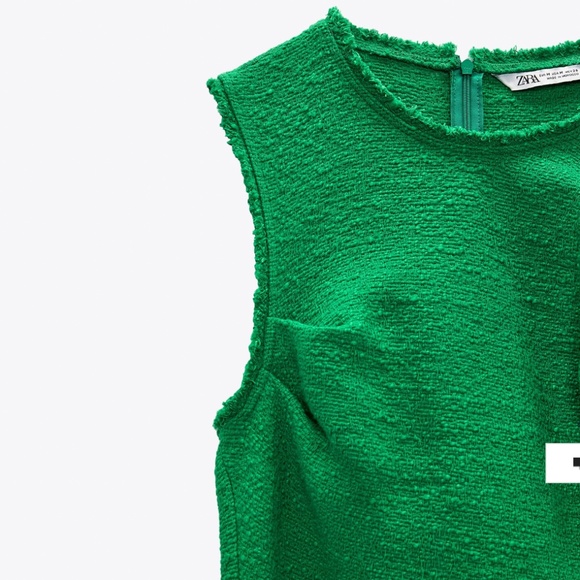 ZARA tweed slit midi dress- BNWT - Picture 7 of 8